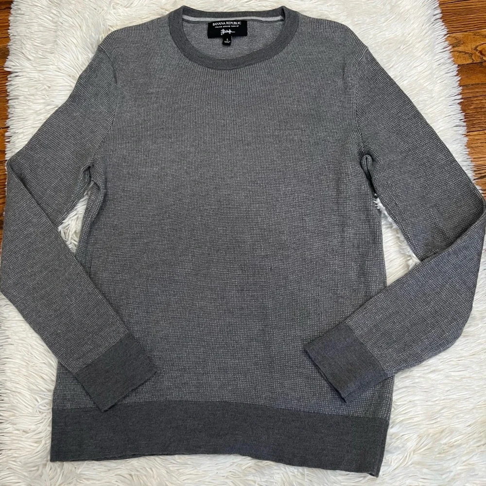Banana Republic men Merino‎ Baruffa Wool sweater sizer L